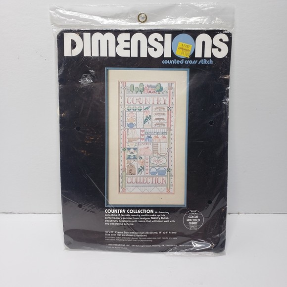 DIMENSIONS Counted Cross Stitch Country Collection 3602 - NEW VINTAGE - Picture 1 of 4